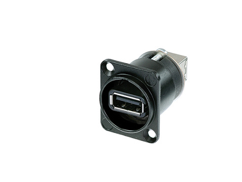 Neutrik NAUSB-W-B  gniazdo USB  adaptor USB typ A na USB typ B kolor czarny