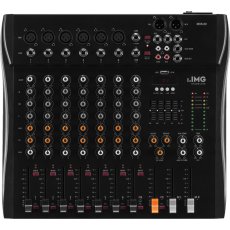 Monacor MXR 80- 8-kanałowy mikser audio z wbudowanym odtwarzaczem MP3 oraz odbiornikiem Bluetooth