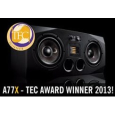 ADAM Audio A77X- Monitor aktywny bliskiego / średniego pola, trójdrożny, 2 Woofery 7", Tweeter X-ART, wbudowany EQ [wysokie i niskie częstotliwości ], moc 100/150 W