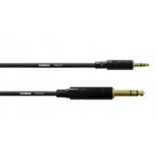 Cordial CFM 1,5 WV przewód jack stereo 3,5 mm / jack stereo 6,3 mm złocone kontakty długość 1,5m