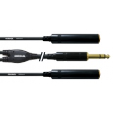 Cordial CFY 0,3V GG przewód  typu Y Jack 6,3mm stereo  / gniazdo jack 6,3 mm mono  długość 30 cm