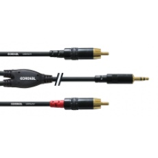 Cordial CFY 1,5 WCC kabel Y jack 3,5mm stereo / 2x cinch  1,,5 m