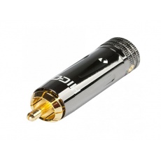 HICON HI-CM09 NTL wtyk RCA-Cinch High END , obudowa metal , złote kontakty , kolor chrom- biały