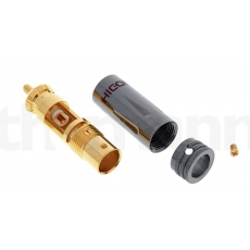 HICON HI-CM09 NTL wtyk RCA-Cinch High END , obudowa metal , złote kontakty , kolor chrom- biały