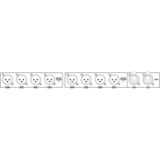 IMG LS-280SW  , rozdzielacz sygnałów - 2 wejścia XLR , 8 wyjść XLR , mocowanie 19"