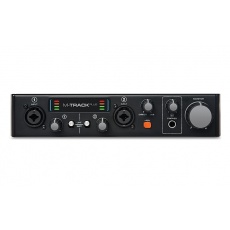 M-Audio M-Track Plus II - Interfejs Audio-USB, 2 we/2 wy [24-bity/96kHz], 2 x przedwzmacniacz mikrofonowy , XLR,  2 wejścia instrumentalno/liniowe TRS, 2 symetryczne wyjścia  analogowe -TRS ,  miernik