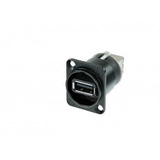 Neutrik NAUSB-W-B  gniazdo USB  adaptor USB typ A na USB typ B kolor czarny