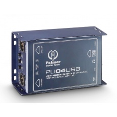 Palmer PLI-04 USB  Di Box  2 kanałowy wejście USB - 2 x wyjście XLR symetryczne