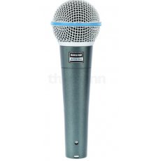 Shure Beta 58A  Dynamiczny mikrofon wokalowy, Superkardioidalna charakterystyka kierunkowości , Zakres częstotliwości: 50 - 16 000 Hz Maksymalny poziom ciśnienia akustycznego: 140,5 dB