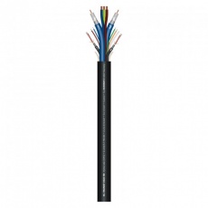 Sommer SC- Transit MC 2235 HD; wideo: 2 x 0,80 / 3,70; audio: 2 x 2 x 0,14 mm²; zasilanie: 3 x 1,50 mm²; 5 x kontrola; S-PVC Ø 15,50 mm; czarny,(600-2231)