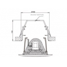 TOA PC-1868  głośnik sufitowy 6W, 90 dB, 100-16000Hz , średnica głośnika 12 cm , otwór montażowy 150 mm.norma EN