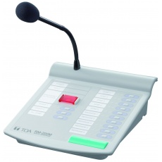 TOA RM-200M pulpit sterowniczy  z mikrofonem do systemów  VM-2000 oraz VM-3000 , umożliwia nadawanie komunikatów alarmowych i zwykłych.